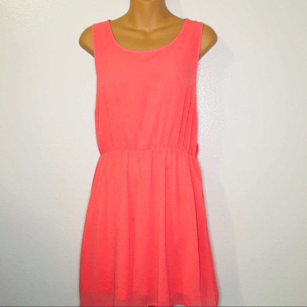 H&M divided coral summer dress